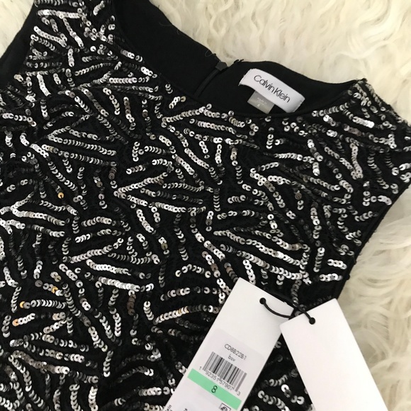 CALVIN KLEIN Sequined Cocktail Sheath Dress - Picture 11 of 11
